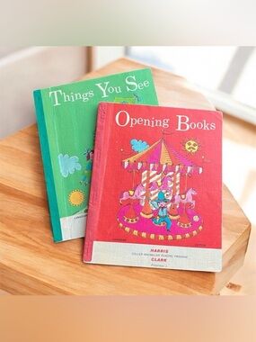 Vintage Language Arts Preprimer Set of 2 Books Nostalgia Kids Things You See